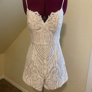 BHLDN by Hayley Paige Sequin Bridal Romper - SIZE 4